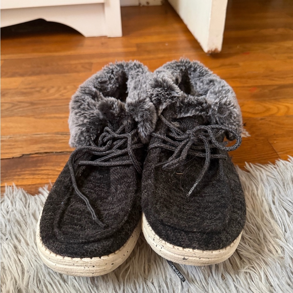 Hey Dude Charcoal Gray Women's Slippers